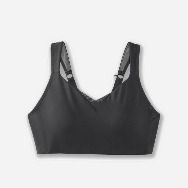 Brooks Women's Drive Convertible Running Bra Singapore - Asphalt/DarkGey (06485-CSVR)